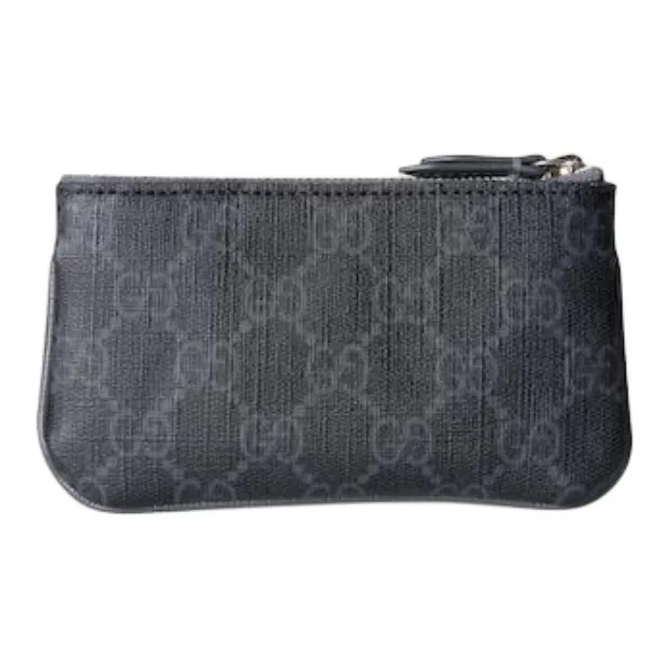 GUCCI Canvas Key Pouch Canvas Bag Unisex Gray-3
