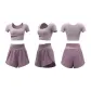 [Short-Sleeved Set]Cream Skin Purple+Berry Purple