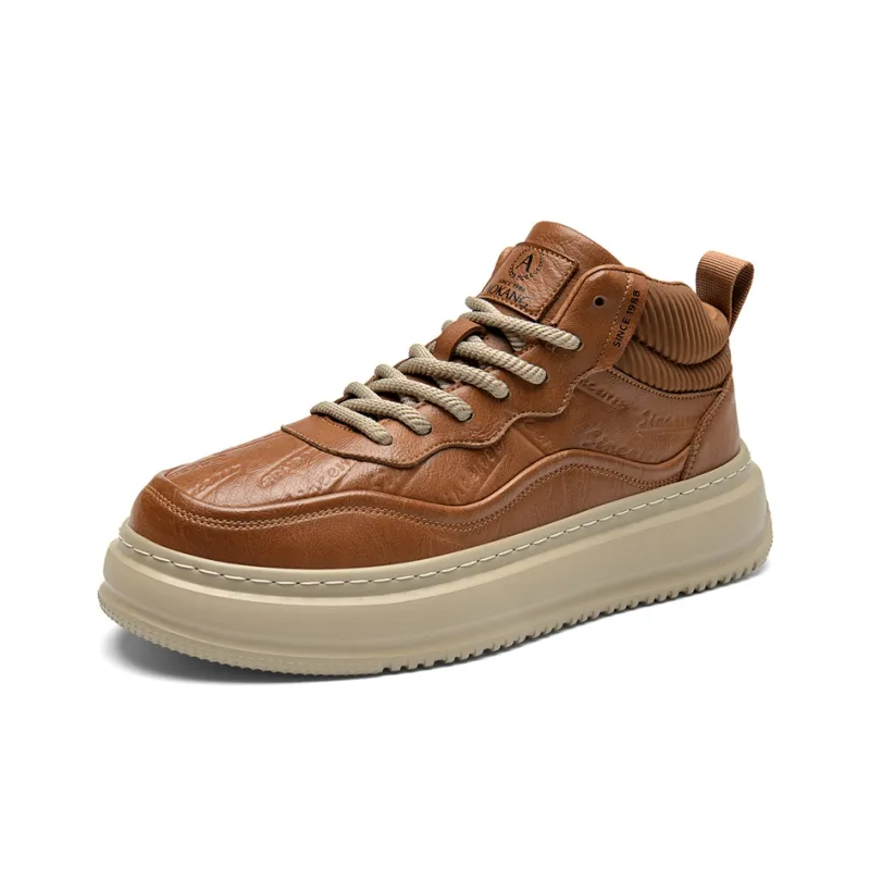 AOKANG Elegant Style Series Skateboard Shoes Men Low Top Black, Red Brown-7