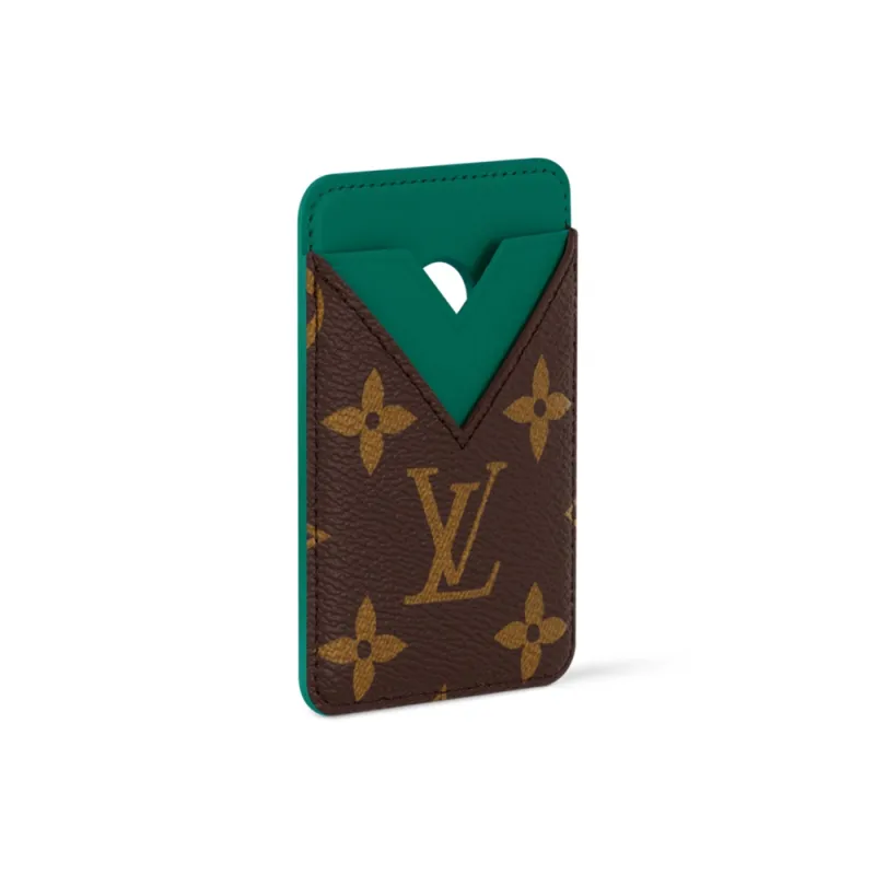 LOUIS VUITTON Coated Canvas Card Holder Women's Borneo Green-1