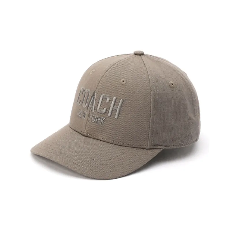 COACH Cotton Baseball Caps Unisex Brown-0