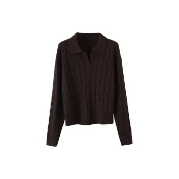 Late White Knitwear Women's Coffee