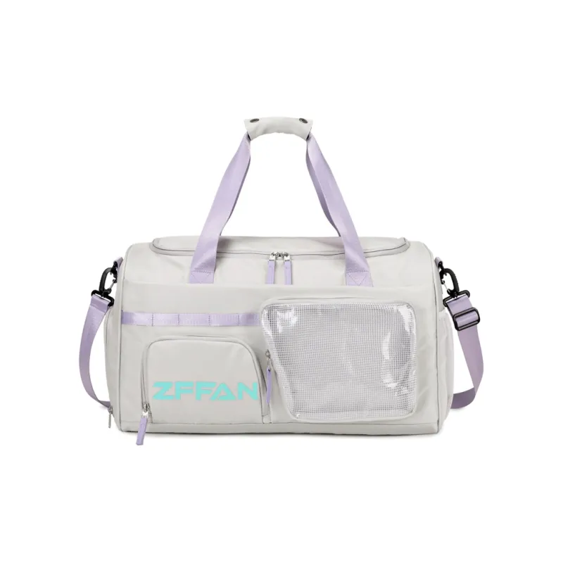 ZUOFEIFAN Fabric Gym Bag Large Size Unisex Gray-0