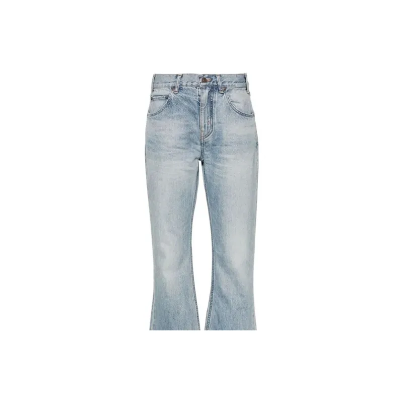 CELINE Logo Patch Flared Jeans-3