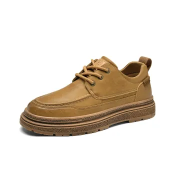 AOKANG Maillard Style Series Work Boots Men's Yellow Brown