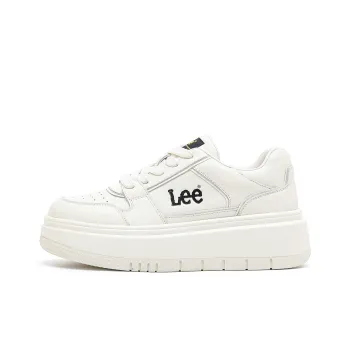 Lee White Sneakers Cushioning, Breathable, Height Increasing Low Top Skateboard Shoes Women's