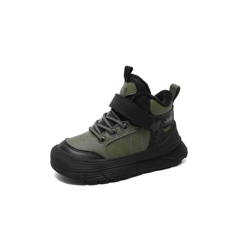 Jeep Durable Warm Kids Lifestyle Shoes Black Army Green Kids'-1