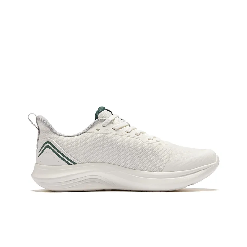 Erke Cushioning Breathable Low-Top Running Shoes Men's Microcrystal White Pine Frost Green-1