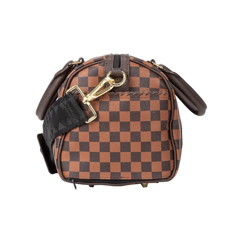 SPRAYGROUND PVC Boston Bag, One Shoulder Handbag Unisex Brown-2