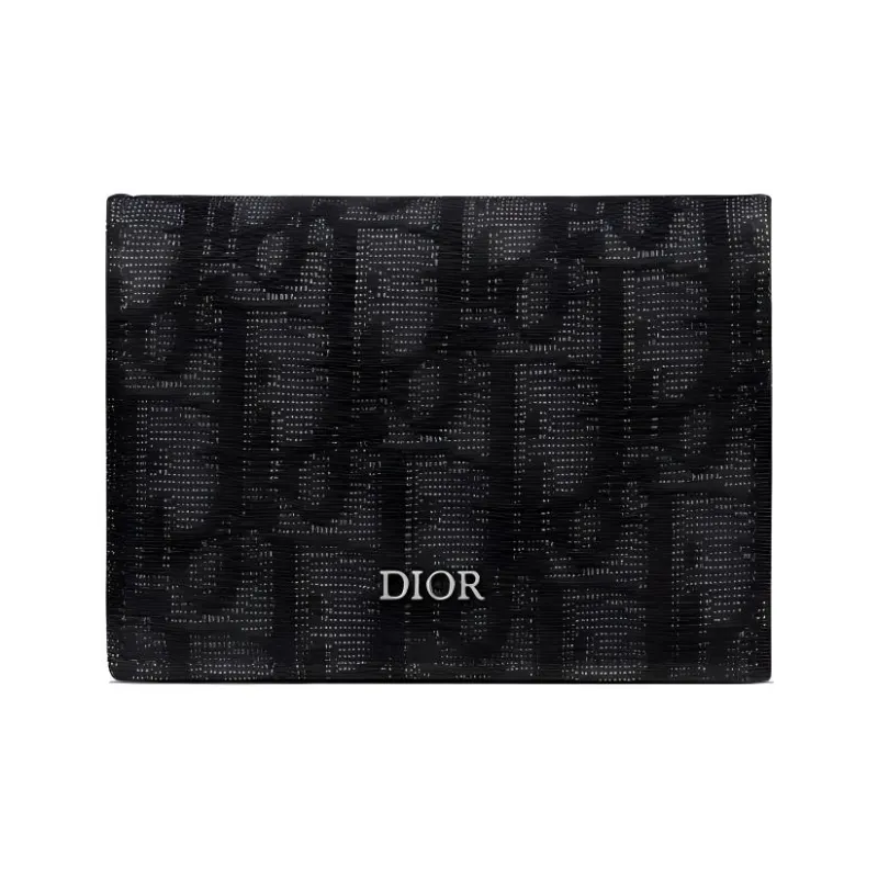 DIOR Cow Leather Business Card Holder, Coin Purse, Card Holder Men's Black-0