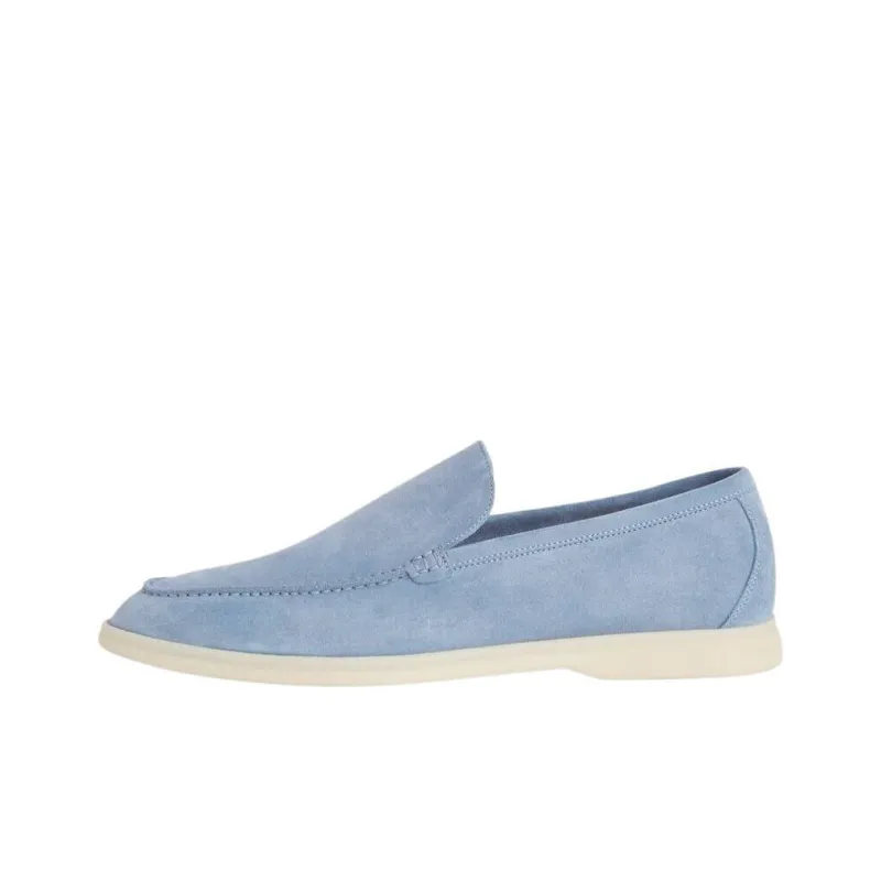 Loro Piana Summer Walk Loafers Men's Blue-0