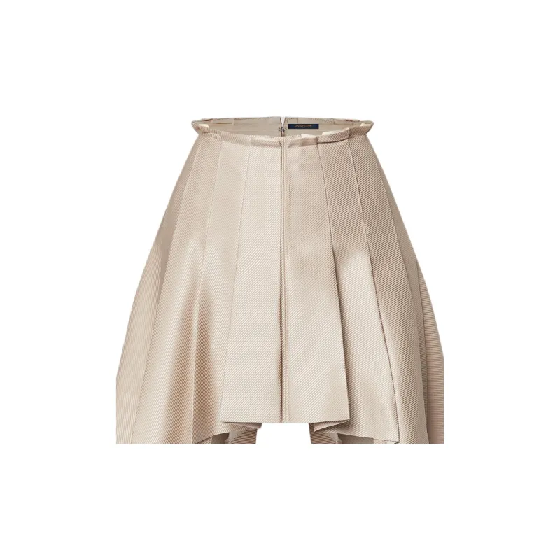 LOUIS VUITTON Asymmetrical Box Pleat Twill Skirt-2