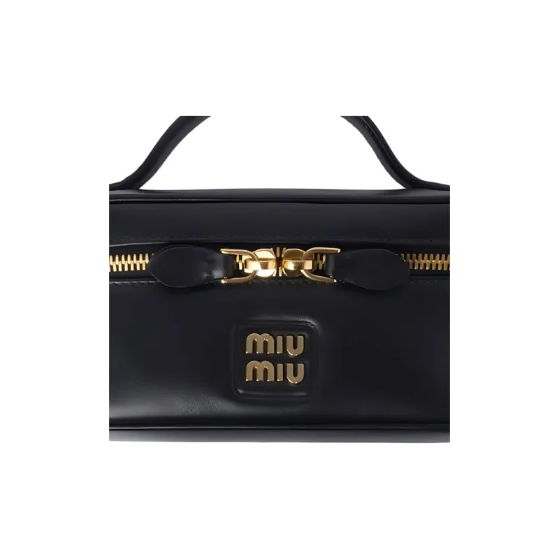 MIU MIU Marshall Collaboration Leather Storage Bag Unisex Black-2