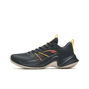 Anta Anti Slip Wear Resistant Low Top Basketball Shoes Men's Black Yellow