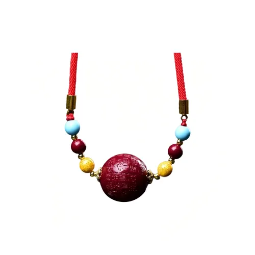 Stone On The Line Cinnabar Necklaces Unisex