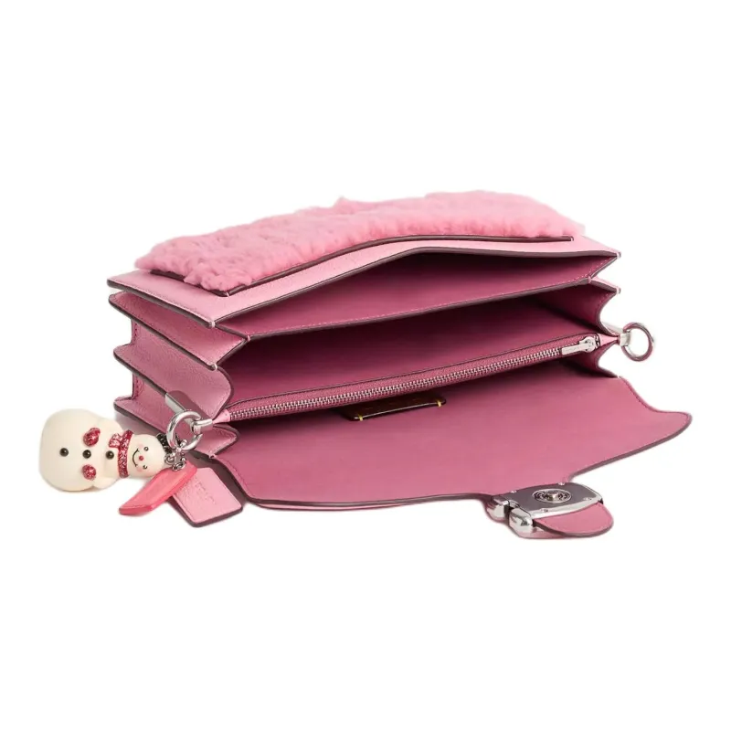 COACH Tabby Polished Pebbled Leather Shoulder Bag Crossbody Bag Large Size Women's Blossom Pink-2