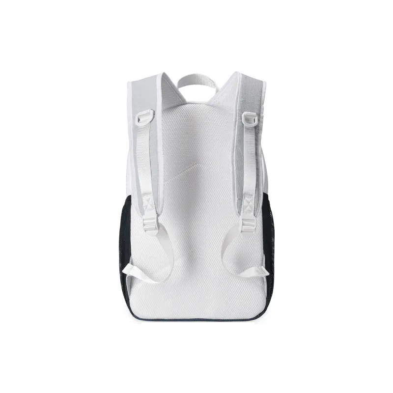 FINITE LOOP Eco-Friendly Fabric Backpack Unisex White Blue-2