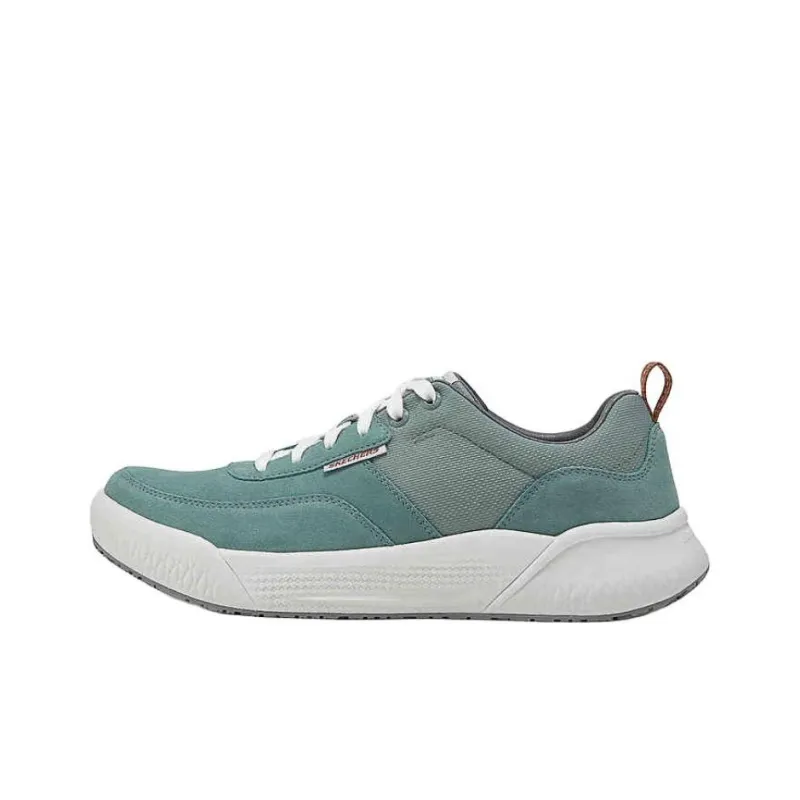 Skechers Cushioned Slip-Resistant Low-Top Casual Shoes Men's Light Blue-Green-0