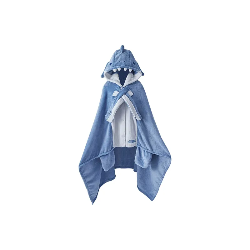 XIUDAI Pajama Robe Women's Blue White-0