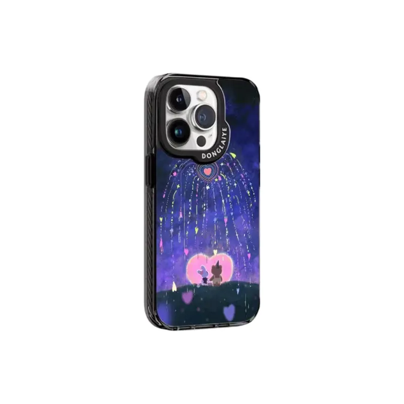 LANWK Glass Material Endless Love Phone Case Compatible With Apple IPhone 13/14/15/16/Pro/Pro Max Anti Drop Magnetic-7