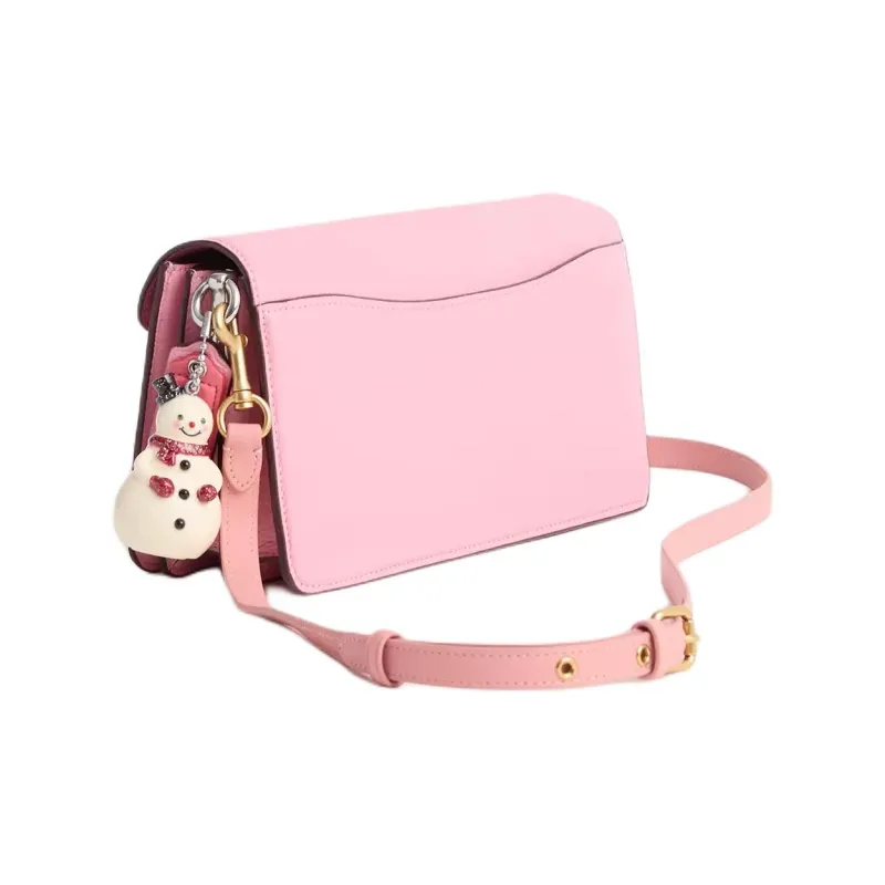 COACH Tabby Polished Pebbled Leather Shoulder Bag Crossbody Bag Large Size Women's Blossom Pink-1