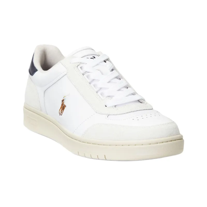 Polo Ralph Lauren Court Low Top Skateboard Shoes Men's White-2