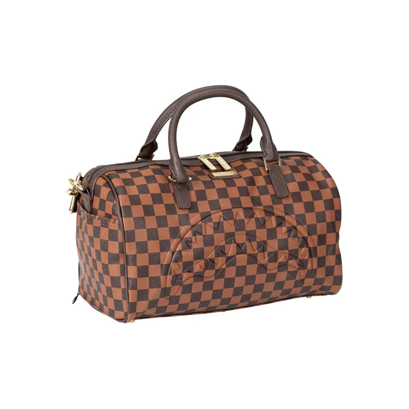 SPRAYGROUND PVC Boston Bag, One Shoulder Handbag Unisex Brown-1