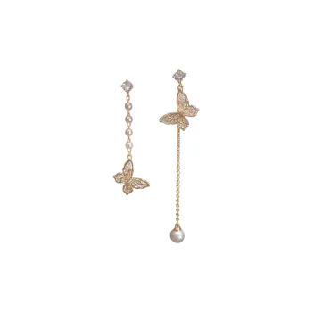 NATURALLYJOJO Copper Faux Pearl Earrings Women's White