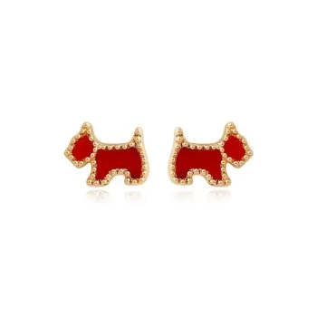 CARAT'S DIARY Colored Glaze Stud Earrings Women's