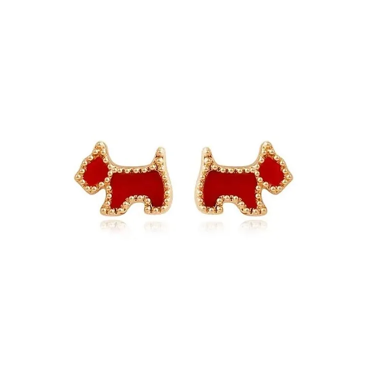 CARAT'S DIARY Colored Glaze Stud Earrings Women's-0