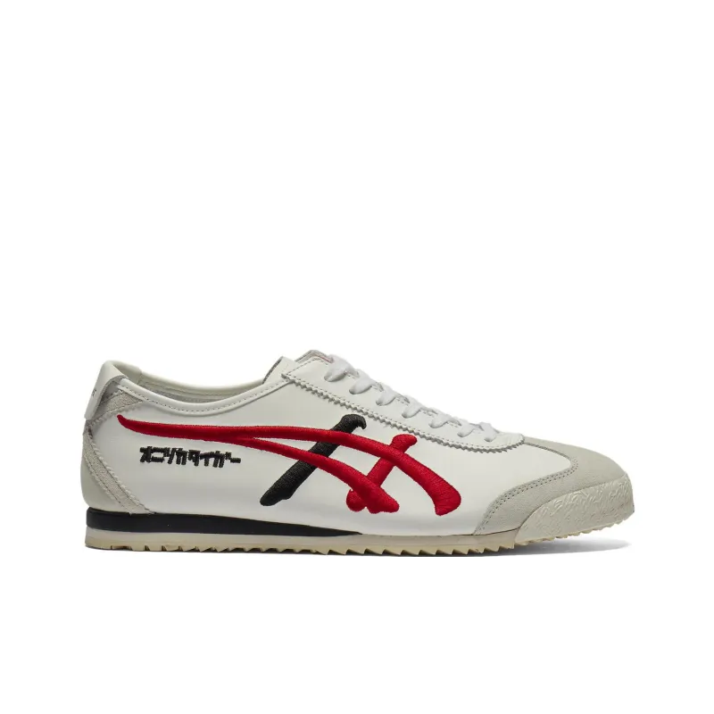 Onitsuka Tiger MEXICO 66 Anti Slip Wear Resistant Low Top Casual Shoes Unisex White Red-1