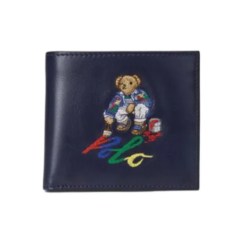 Polo Ralph Lauren Cow Leather Wallet Men's Blue