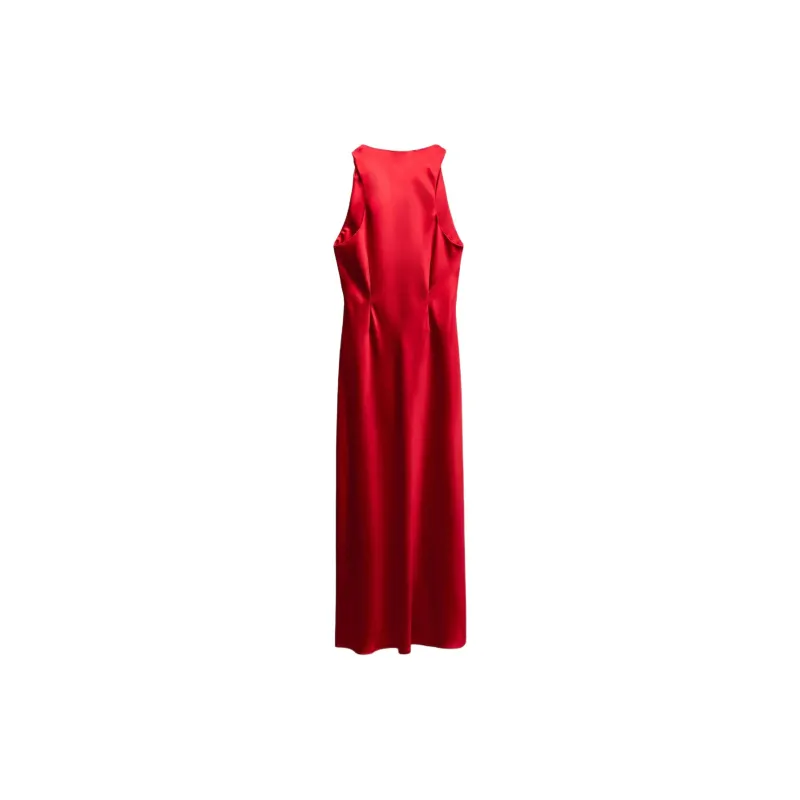 ZARA Sleeveless Dress Women's Bright Red-1