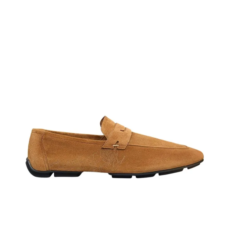 BERLUTI Scritto Camoscio Loafers Men's Brown-1