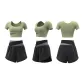 [Short-Sleeved Set]Cardamom Green+Starburst Black
