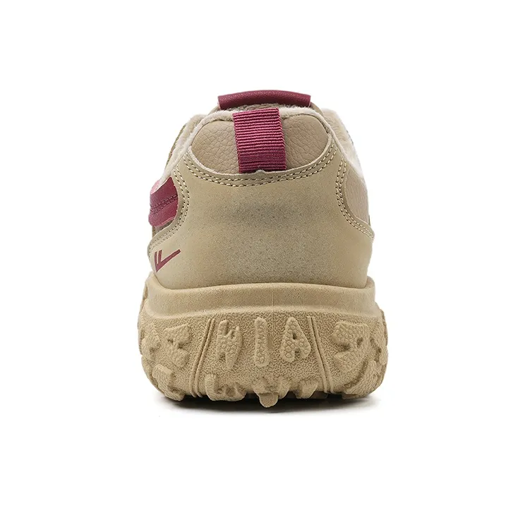 Warrior Warrior Abrasion Resistant Low Top Casual Shoes Women's Khaki Red-3