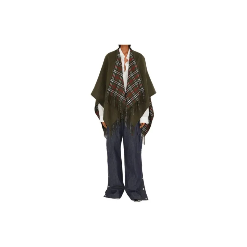 Burberry Wool Shawls Women's Lake Color-3