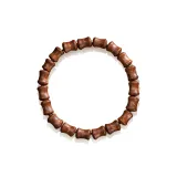 Plain Band Single Wrap Beaded Bracelet[Bamboo]