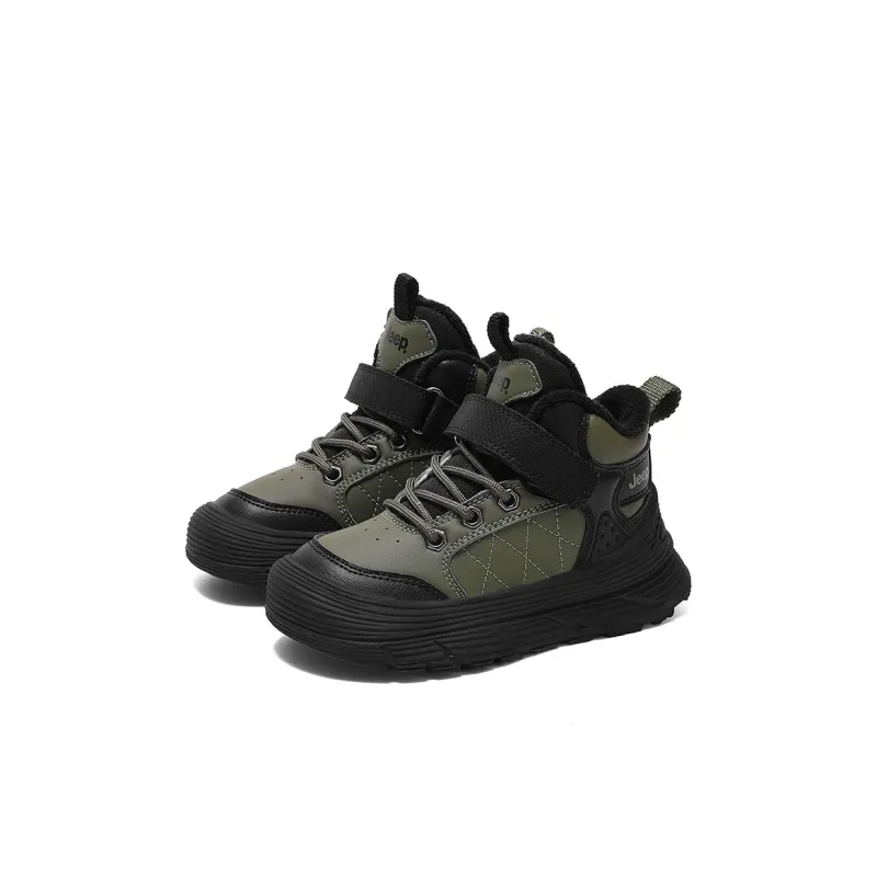Jeep Durable Warm Kids Lifestyle Shoes Black Army Green Kids'-2