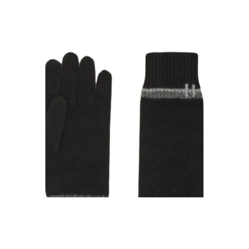 HERMES Cashmere Knit Gloves Men's Black-2