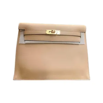 HERMES Kelly Danse Swift Leather One Shoulder Clutch Backpack Backpack Double-Shoulder Crossbody Bag Women's Cookie