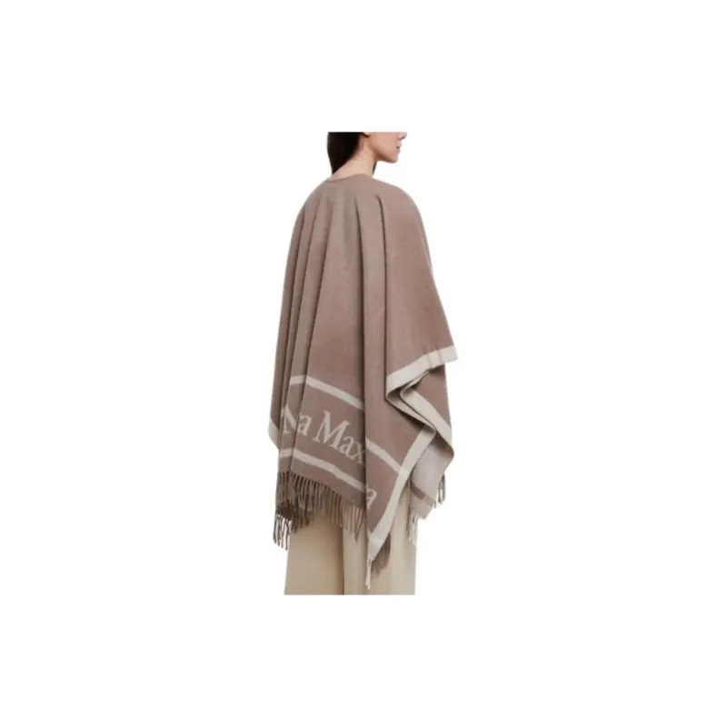 MaxMara Wool Shawls Women's Brown-3