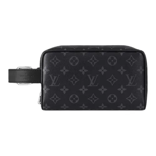 LOUIS VUITTON Locker Dopp Kit Monogram Eclipse Canvas