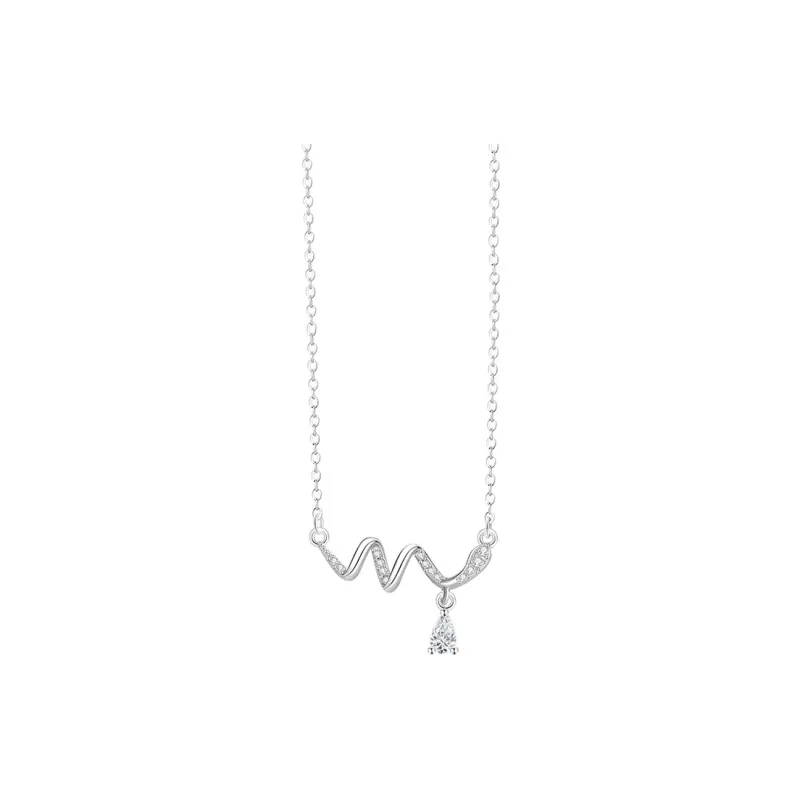 Heart Grass S925 Silver Necklaces Women's-0