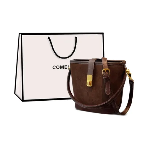 COMELY Synthetic Leather Crossbody Bags Handbags Regular Women's Coffee