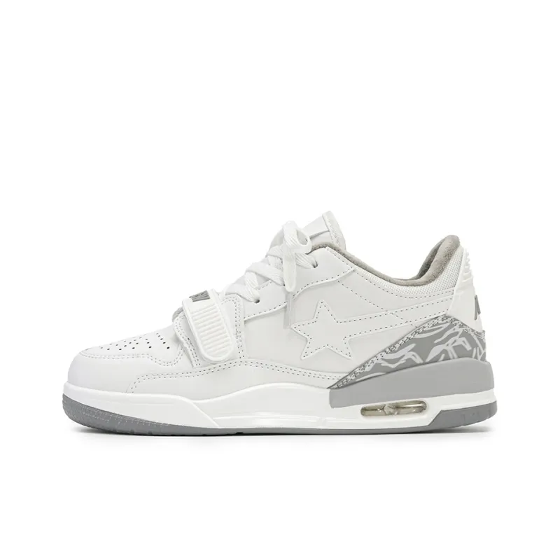 WELKIN&WZWJ Stars Collection White Sneakers Slip-Resistant Height Increasing Low-Top Skateboard Shoes Unisex-13