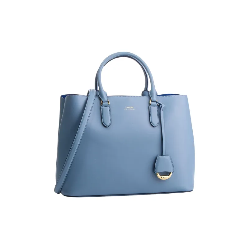 LAUREN RALPH LAUREN Leather Tote Bag Shopping Bag Crossbody Handbag Women's Blue Mist-0