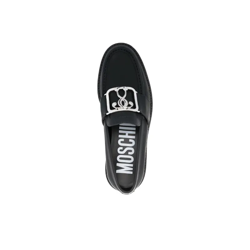 MOSCHINO Double Question Mark Men's Casual Shoes Men's Black-3