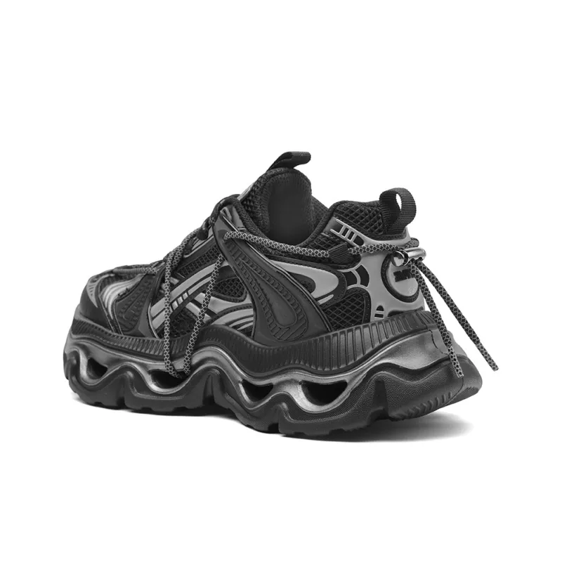SK.TRIP Cushioning Abrasion Resistant Lightweight Height Increasing Mat Low Top Chunky Sneakers Men's Box-5