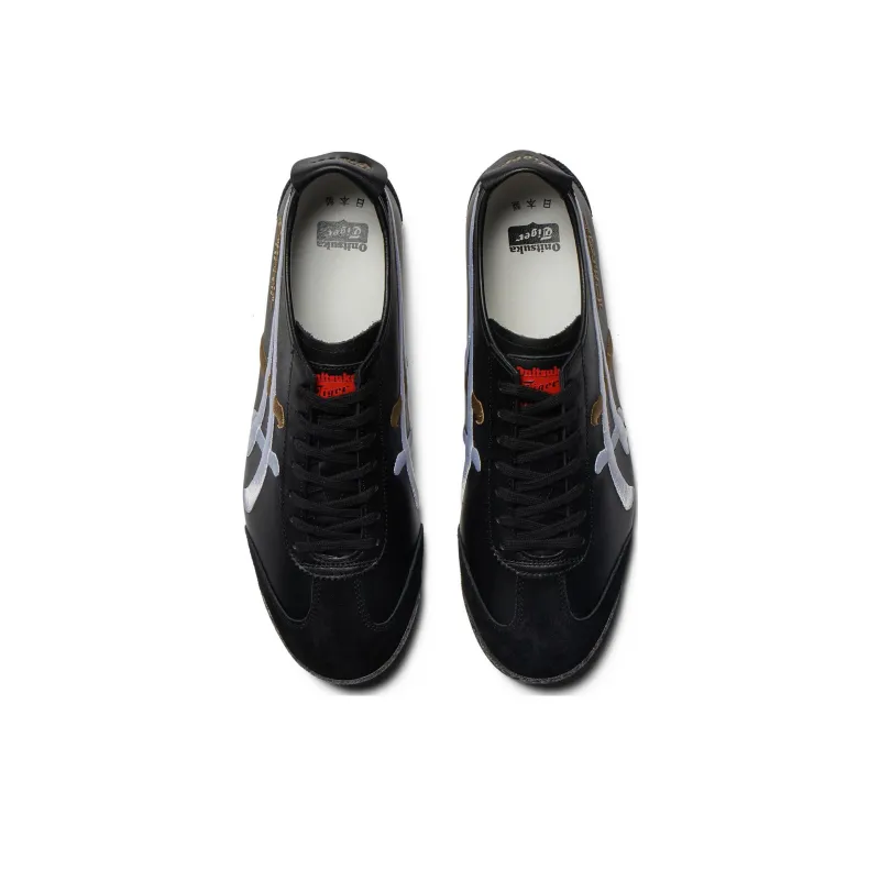 Onitsuka Tiger MEXICO 66 Anti Slip Wear Resistant Low Top Casual Shoes Unisex Black White-3